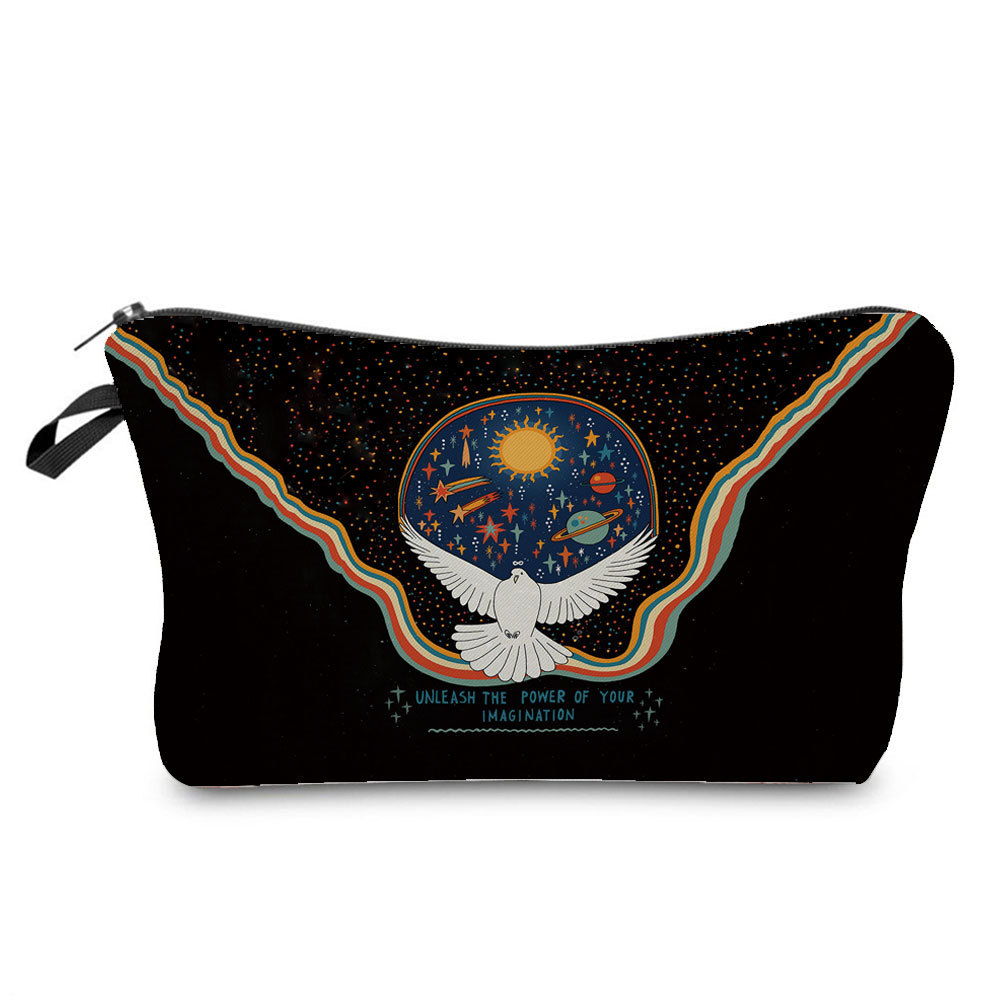 Picture of Factory Direct geometric printing cosmetic bag simple pattern wash bag portable travel cosmetics storage bag