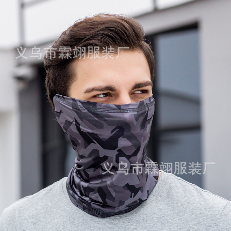Picture of Sunscreen Mask Ice Silk Scarf Set Men's Headband Neck Protection Neck Summer Fishing Magic Riding Face Face Face Thin