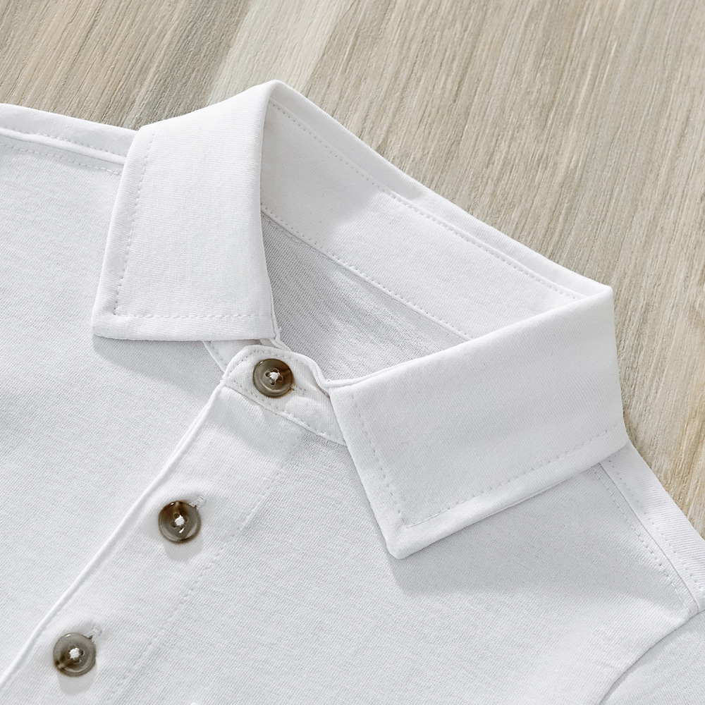 Picture of 2025 Spring and Autumn Children's POLO Shirt Long-sleeved Lapel Middle School Boys and Girls School Wear Class Clothes Breathable Cotton Base Shirt