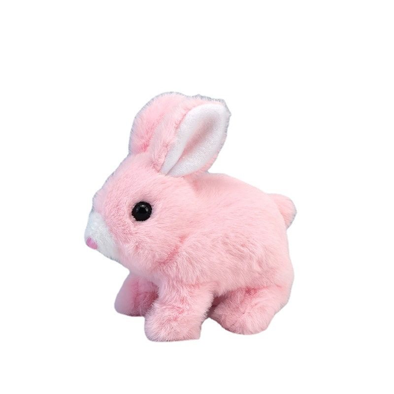 Picture of Plush Electric White Rabbit Simulation Pet Can Walk, Call, Move Mouth, Shake Ears Angora Rabbit Pet Toy