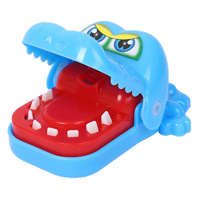 Hot sale children bite hand crocodile mini crocodile bite finger party game props keychain trick prank each other