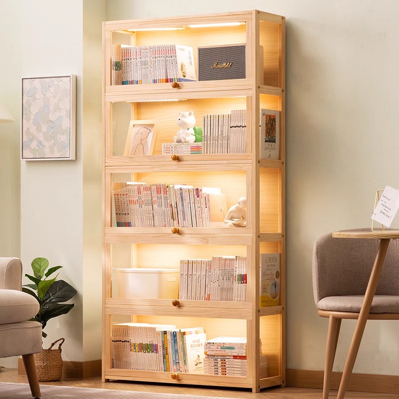 Baby Bookshelf Household Children's Toy Storage Rack Storage Cabinet Large Living Room Wall Picture Book Rack Floor Storage Rack