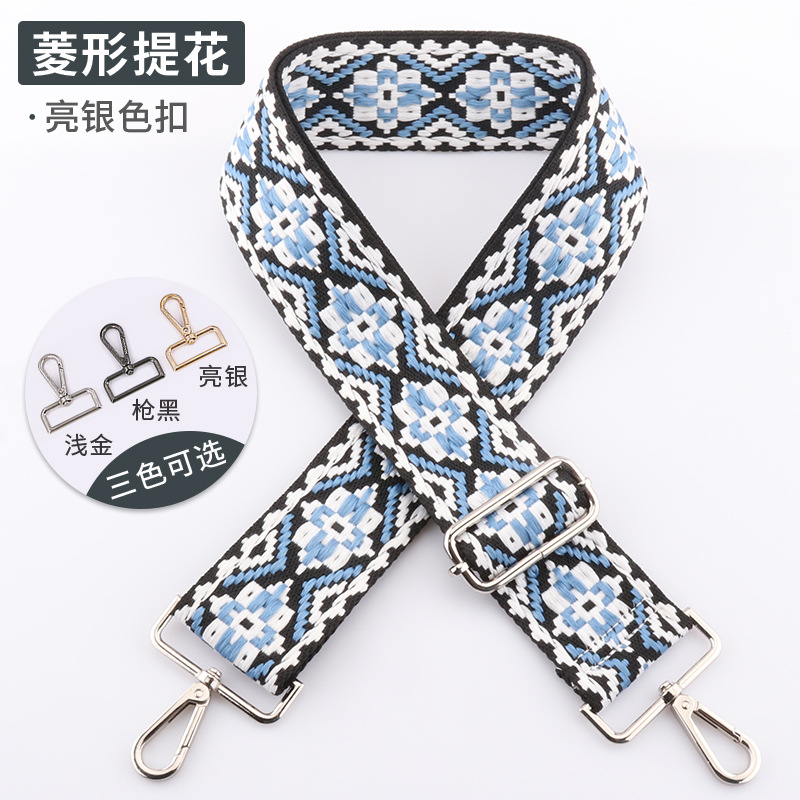 Picture of Cross-Border 5cm Wide Shoulder Strap Bag Strap Crossbody Adjustable Shoulder Strap New Diamond Jacquard Embroider Bag Shoulder Strap in Stock