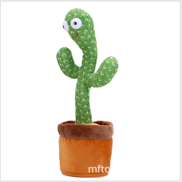 Picture of Can dance cactus trembles with electric doll sand sculpture plush toy can learn to speak and sing birthday gift