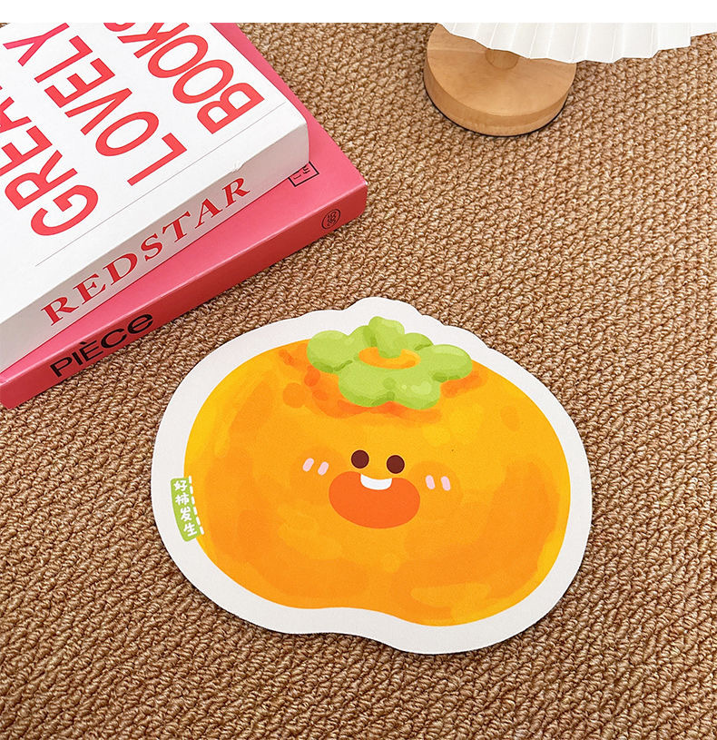 Picture of Special-Shaped Cartoon Mouse Pad Non-Slip Thickeneded Cute Creative Ins Fun Office Game Mat Fruit Red Guava Model