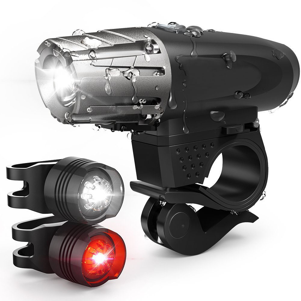 Picture of Bicycle light equipment USB charging warning light outdoor riding strong light headlight bicycle headlight