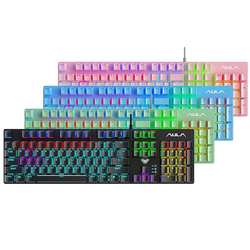Picture of Tarantula S2022 mixed light green axis mechanical keyboard usb internet bar coffee special e-sports chicken cflol special keyboard