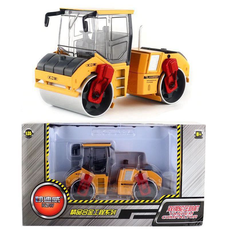 Kaidiwei alloy engineering model children's toy car 1:35 metal double steel wheel roller truck gift box