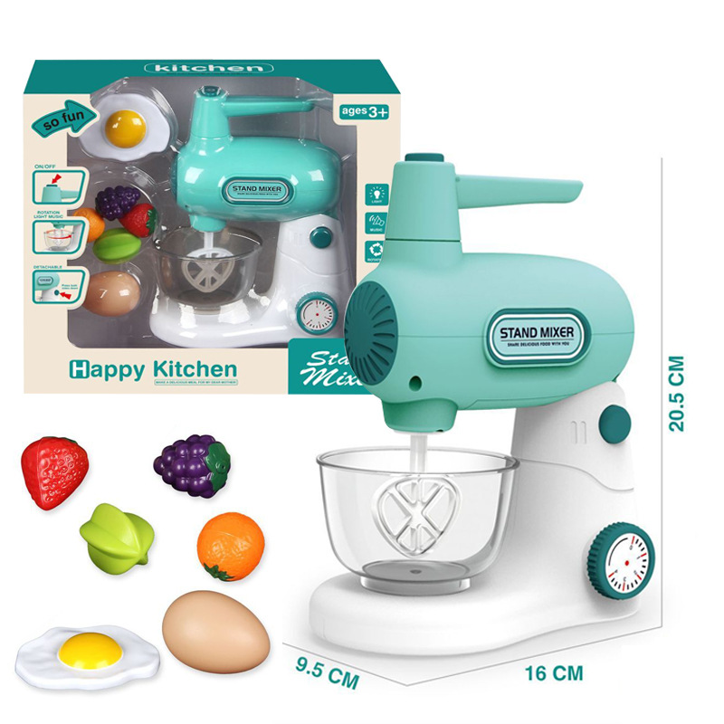 Picture of New children's play simulation blender puzzle fruit toy kitchen electric juice machine breakfast egg beater