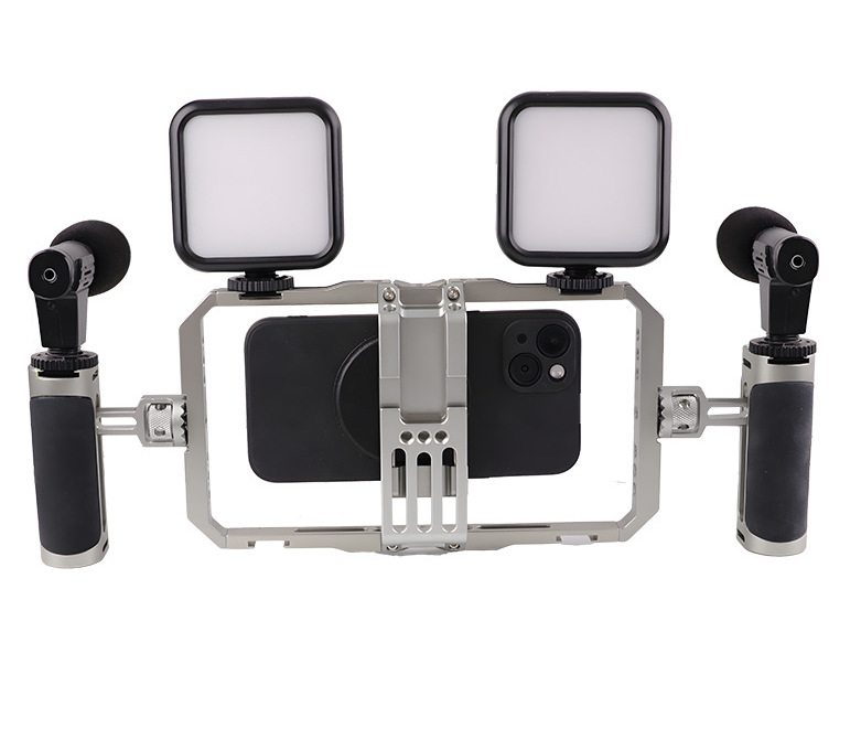 Picture of Mobile Phone Handheld Stabilizer Photography Bracket Extension Microphone Rabbit Cage Stabilizer Metal Mobile Phone Rabbit Cage