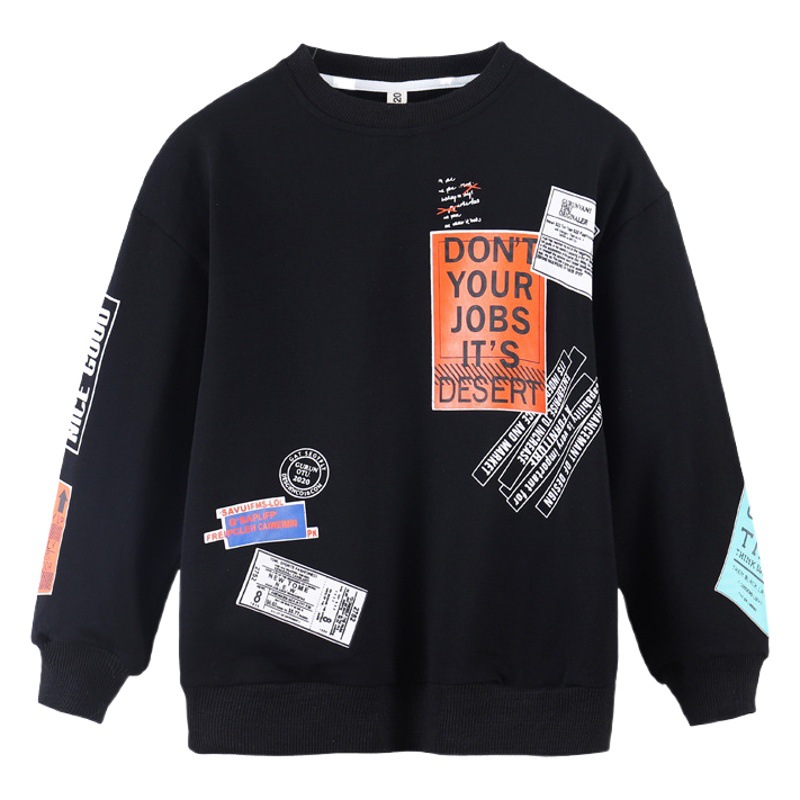 Boys' Autumn T-shirt Long-sleeved Children's Base Shirt Boys Sweater 2025 New Fashionable Spring and Autumn Small Shirt Western Style Korean Style