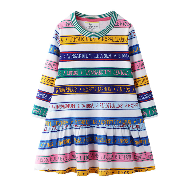Picture of Girls dress autumn new children's clothing Europe and the United States wholesale long sleeve student skirt children's skirt a generation of hair