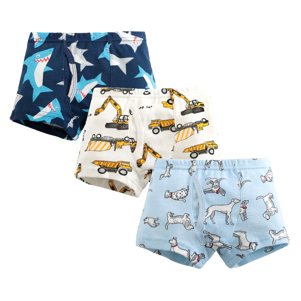 Picture of European and American boys boxer pants threaded cotton children's underwear boys boxer pants baby children's shorts wholesale