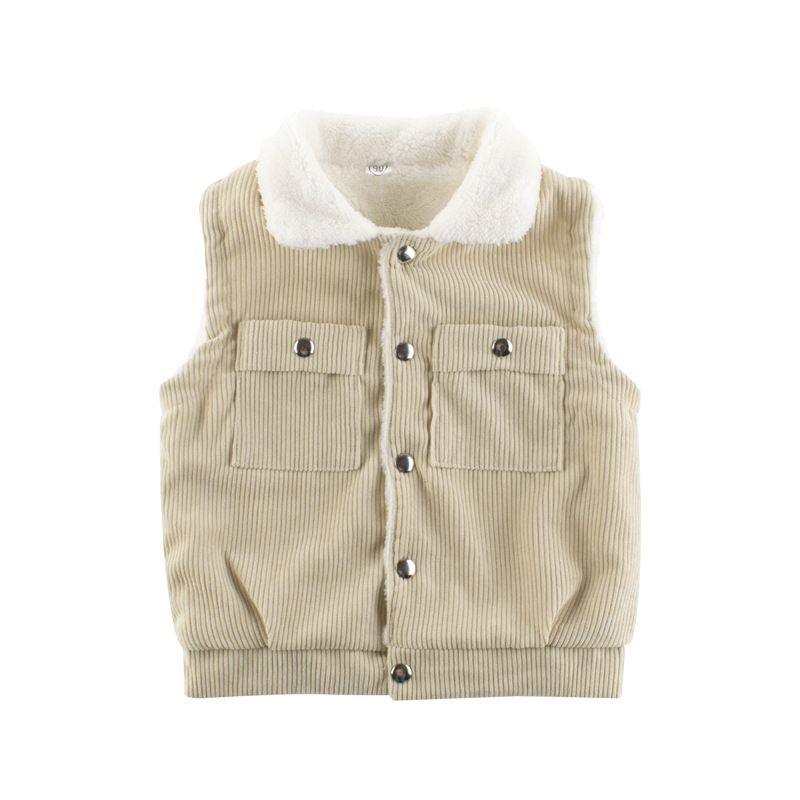 Picture of Spring children's clothing children's vest new 2024 boys lamb fleece fleece-lined baby clothing warm coat