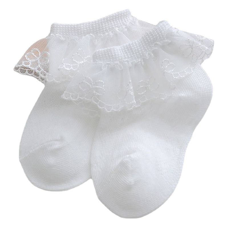 Girls' socks spring and summer Korean style children's lace socks lace baby Princess socks mesh thin ins girls