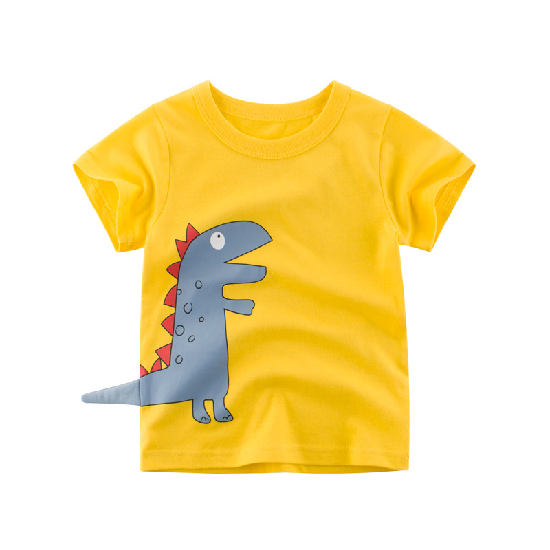 Picture of [Factory Goods] Children's Short-Sleeved T-Shirts Wholesale Trendy Brand Kidsren's Clothing Summer 2024 Fashionable Baby Boy Clothes