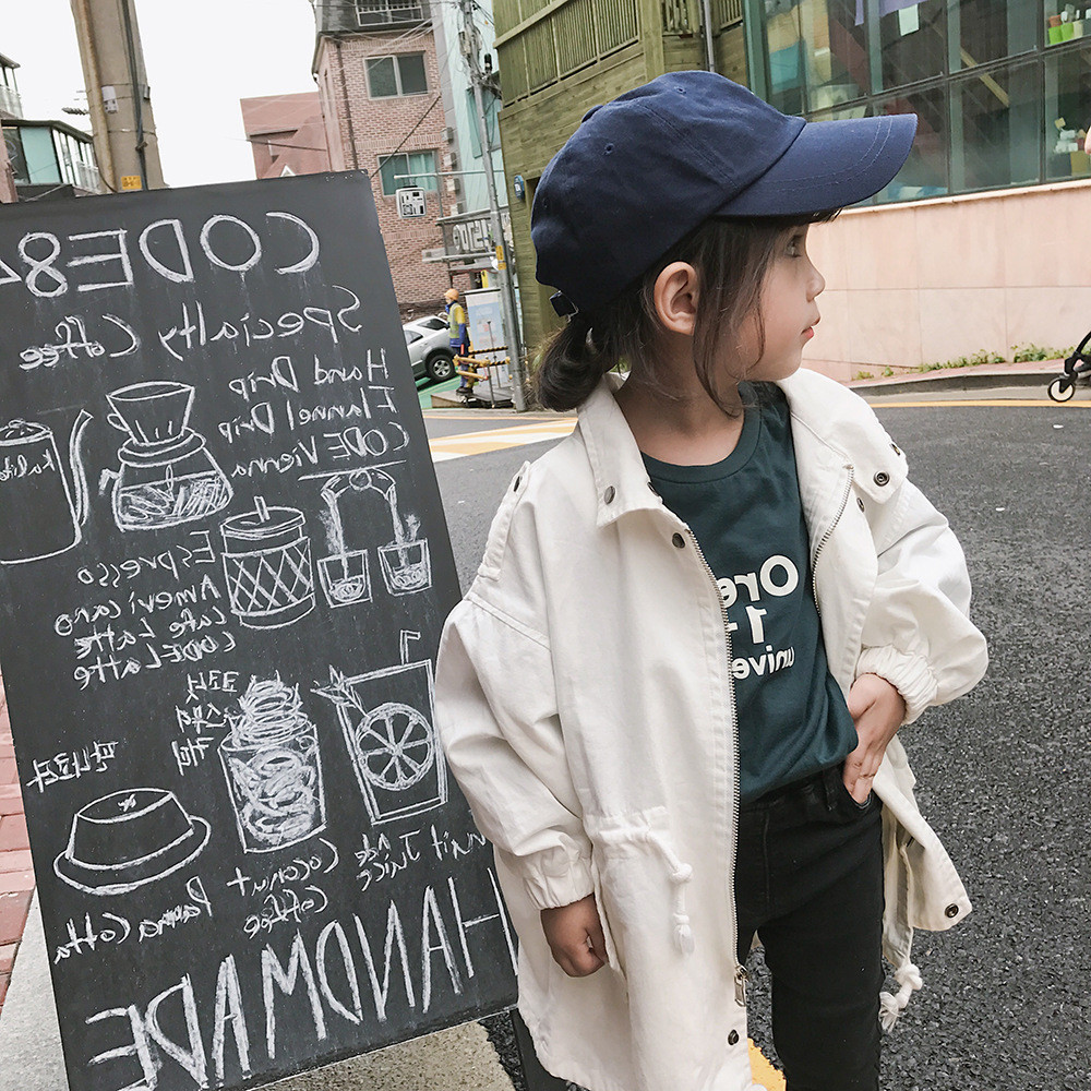 Picture of Children's Clothing 2025 Spring & Fall New Style Girls' Outwears with Rope Windbreakers Korean Style Baby Girl Outwears Fashionable Little Girls
