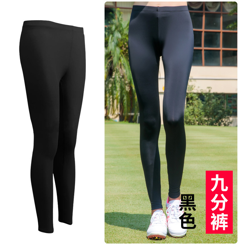 Picture of TYGJ Golf Clothing Women's Sunscreen Pants Summer Thin Ice Silk Leggings Breathable Foot Socks
