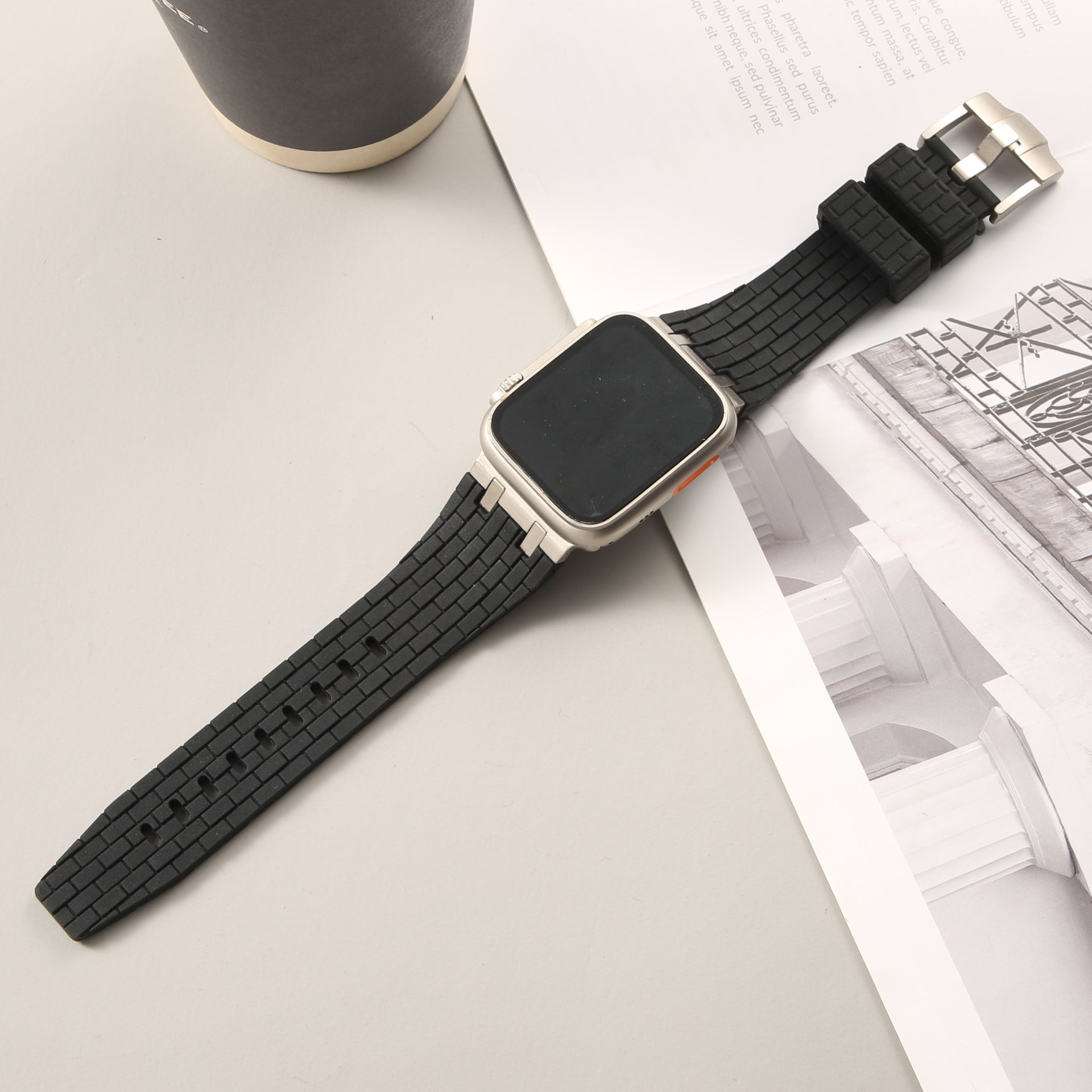 Picture of For Apple Watch Strap Rubik's Cube iwatchs10Ultra2 S946mm Zinc Alloy Silicone Strap Wholesale