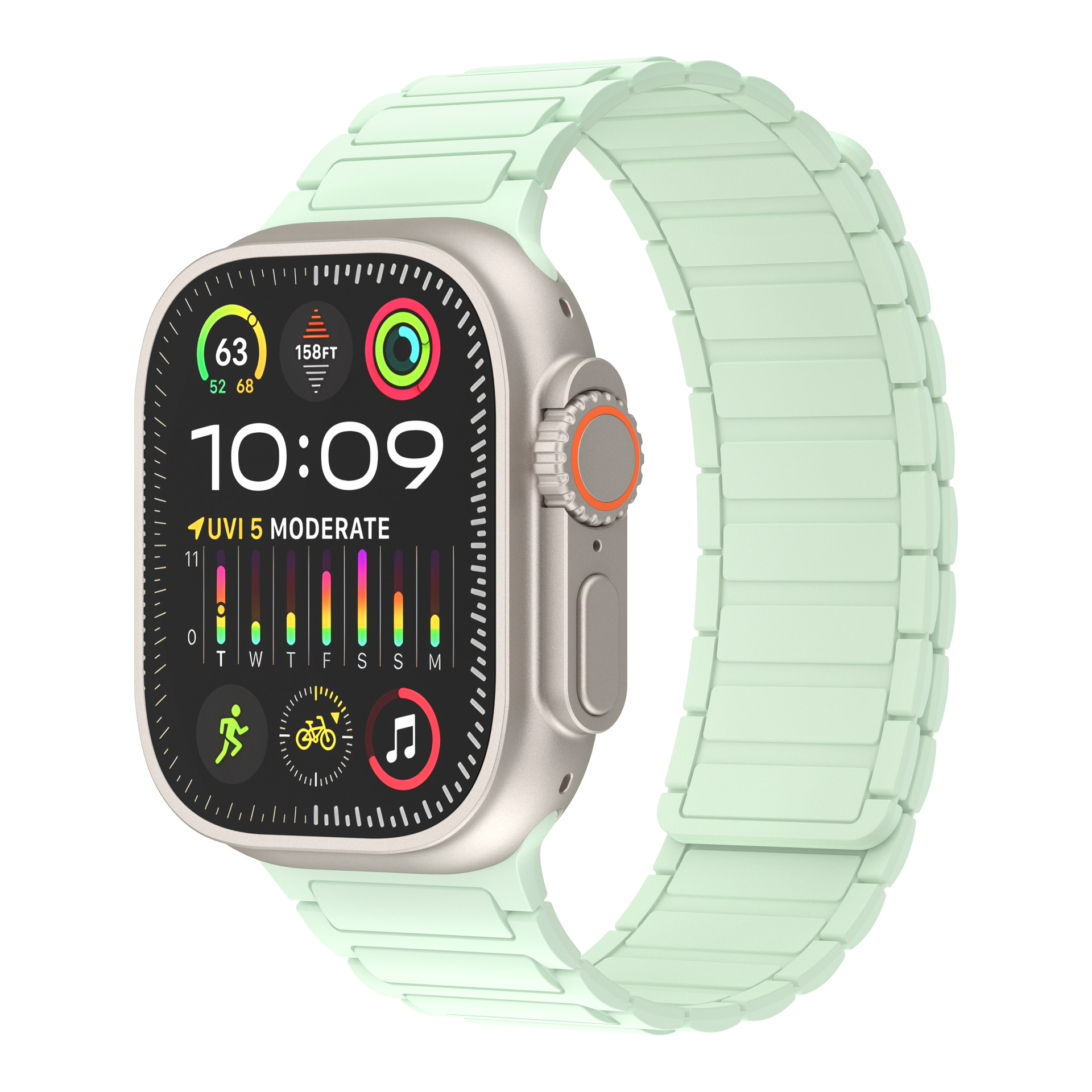 Picture of Suitable for Apple Watch Magnetic Silicone Strap Appleiwatch10 Generation S9U Magnetic Loop Strap Tool Style