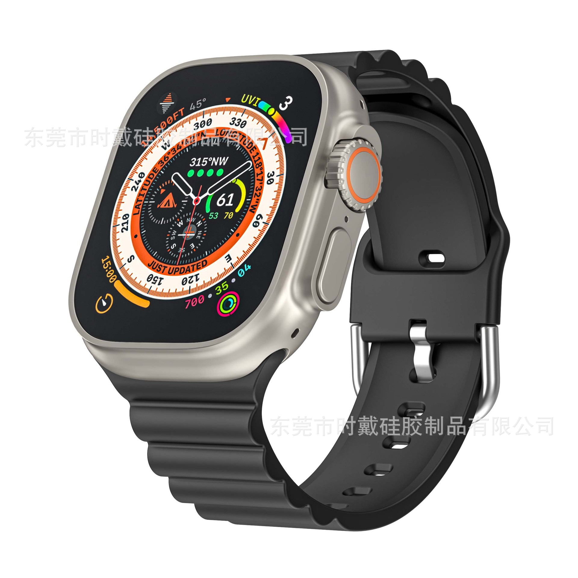 Picture of Suitable for Apple Watch8/7/6/5/4/Ultra/Se Pure Color Silicone iWatch Strap