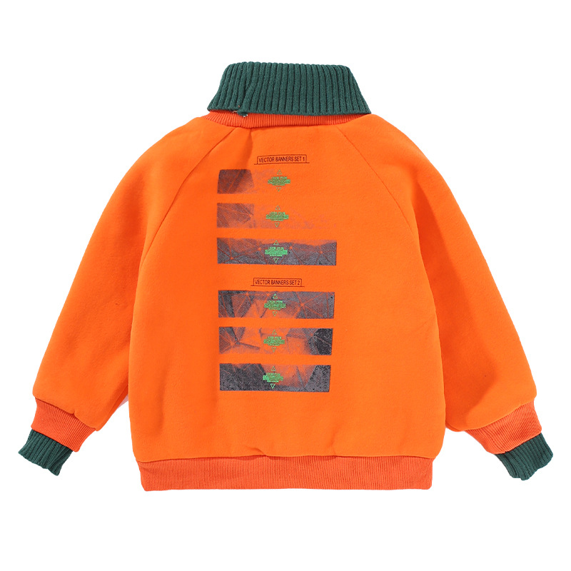 Picture of Girls Sweatshirt Winter Velvet Thickeneding 2025 New Kidsren's Autumn and Winter Warm Top Foreign Style Turtleneck Bottoming Shirt