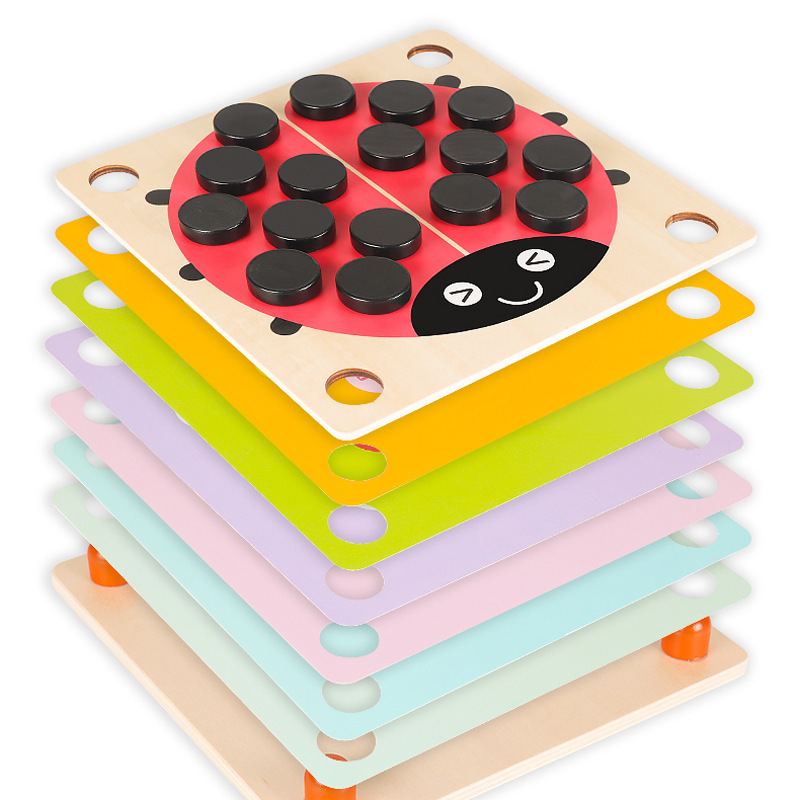 Picture of Beetle memory chess 3-6 years old concentration logical thinking training puzzle parent-child desktop game wooden toys
