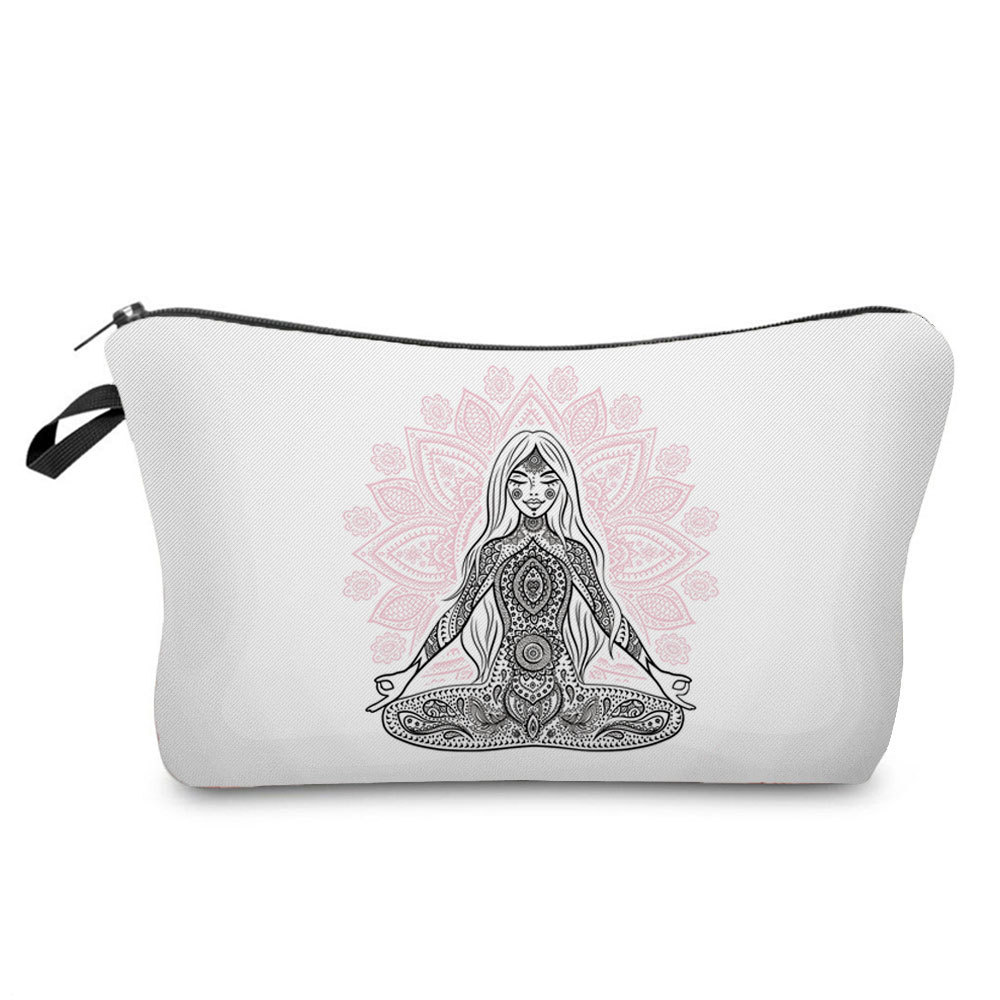 Picture of Factory Direct geometric printing cosmetic bag simple pattern wash bag portable travel cosmetics storage bag