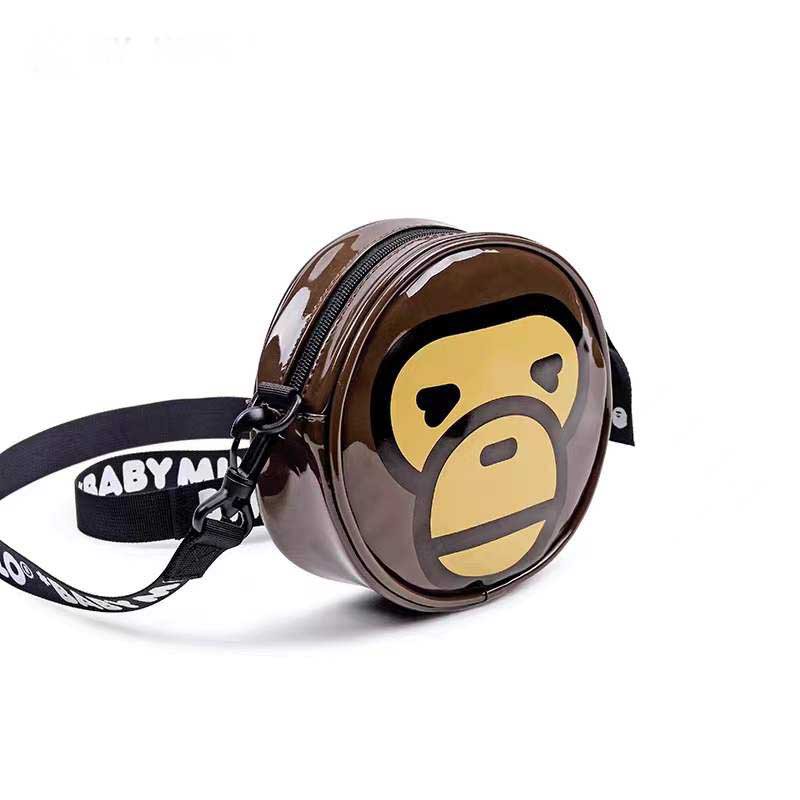 Picture of Ba * e Shoulder Bag Children's Cartoon Ape Cute Smiley Men's and Women's Crossbody Bag Coin Purse