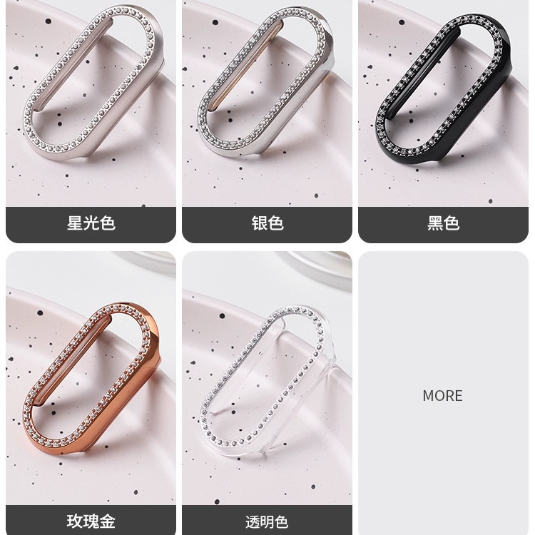 Picture of Suitable for Xiaomi Mi Band 10 Watch Protective Case with Diamond Cut Out Xiaomi 8 Single Diamond Watch Case Half-Pack Pc Protective Case