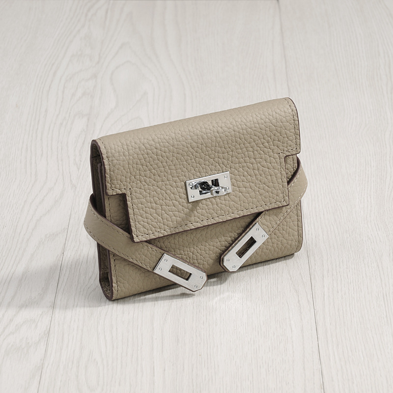 Picture of Kelly Wallet Women's Short 2025 New Genuine Leather Women's Wallet Buckle 70% off Stacked Multifunctional Women's Wallet