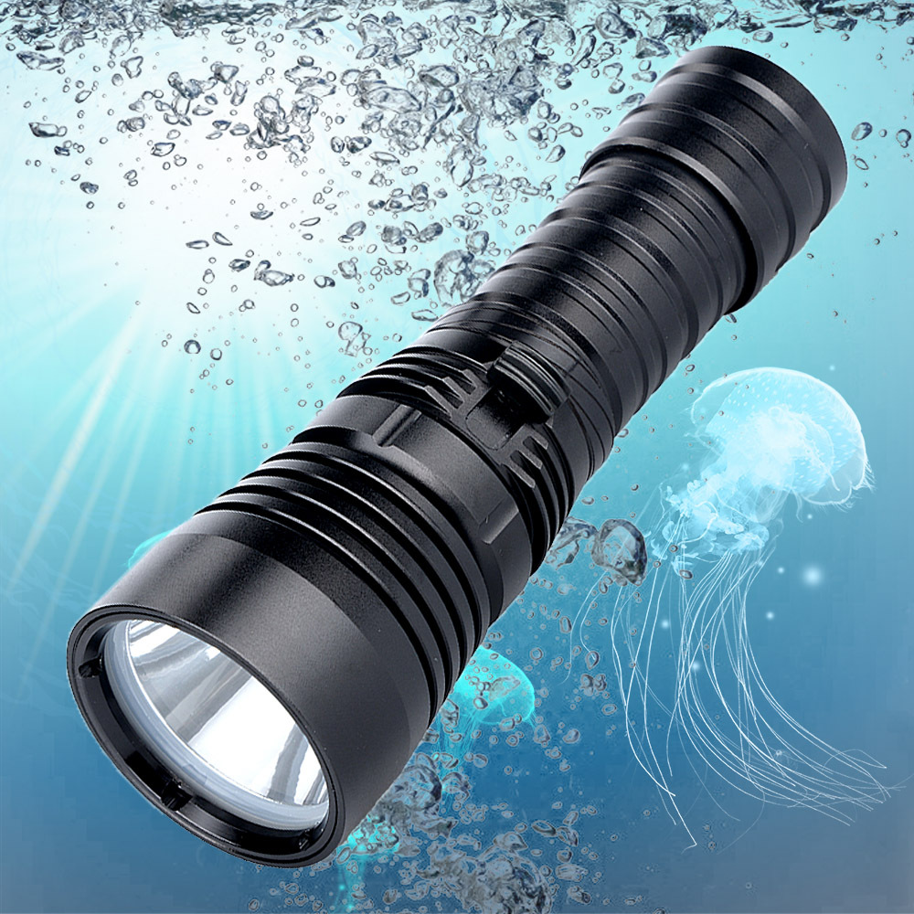 Picture of Cross-border products L2 magnetic control diving flashlight LED strong light waterproof fill light flashlight professional diving light