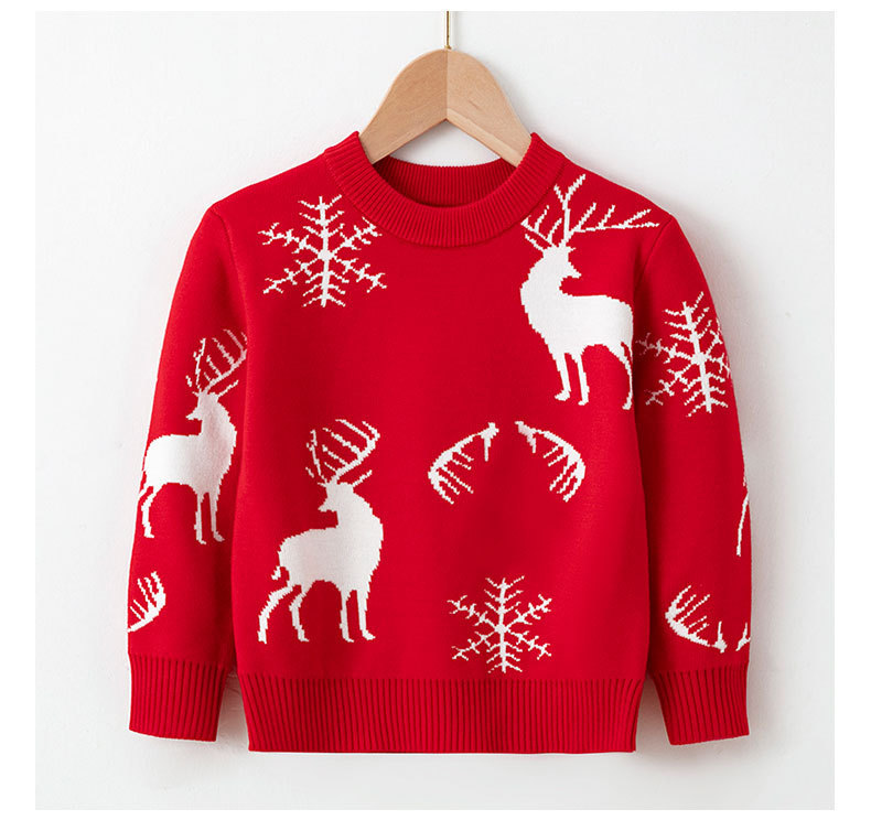 Picture of 2023 Europe and the United States new children's Christmas sweater children's clothing girls boys autumn and winter cartoon pullover sweater