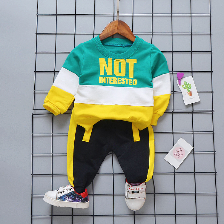 Picture of Korean version of the Spring and Autumn new men's and women's leisure sports version of the long sleeve suit foreign trade children's baby clothing a generation of hair
