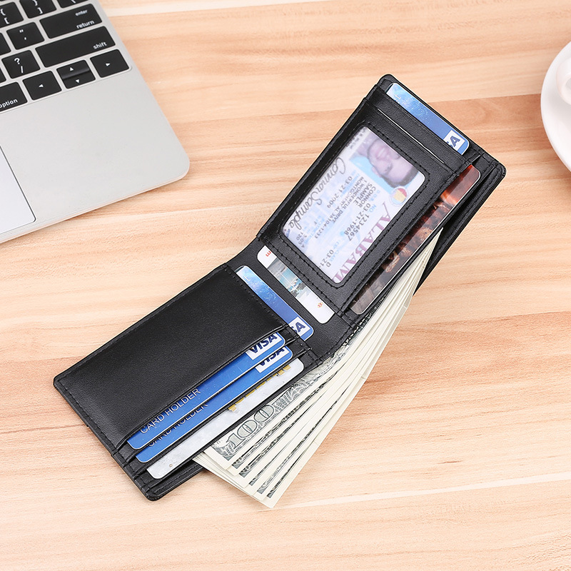 Picture of Amazon popular airtag wallet men's genuine leather tracker wallet RFID anti-theft brush cowhide card holder