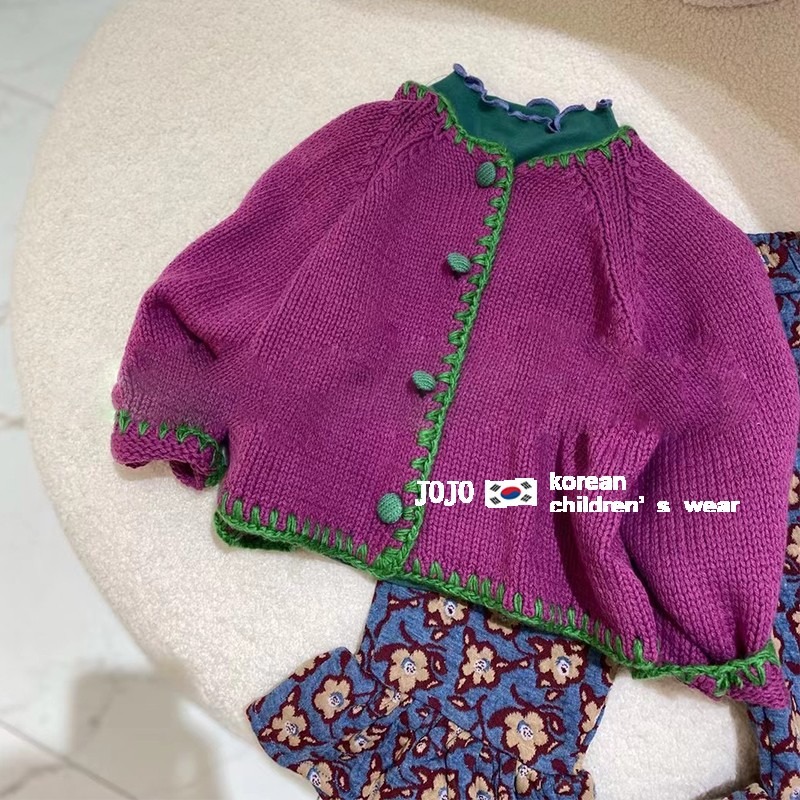 Picture of Korean Kidsren's Clothing Girls Sweater Cardigan 2023 Spring New Fashion Style Small and Medium-Sized Kidsren's Baby Casual Kidsren's Jacket Trendy