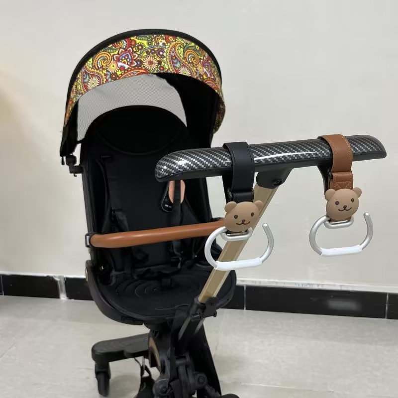 Picture of Ins Korean Style Cartoon Bear Baby Stroller Hook Outdoor Baby Walking Artifact Multifunctional Baby Stroller Strap