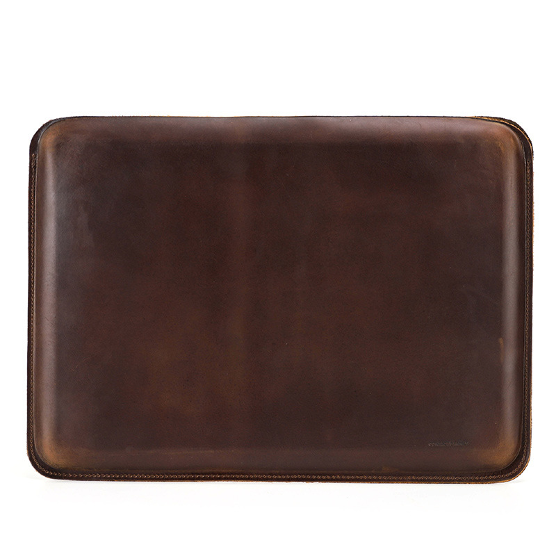 Picture of For New MacBookPro16 Protective Case Simple Crazy Horse Leather Apple Laptop Sleeve in stock