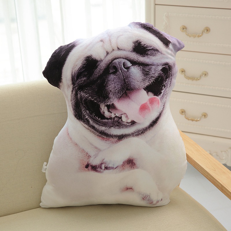 Picture of Creative 3D Artificial Dog Pillow, Plush Toy Dog Doll, One Piece Drop Shipping, Cute Pet Cartoon