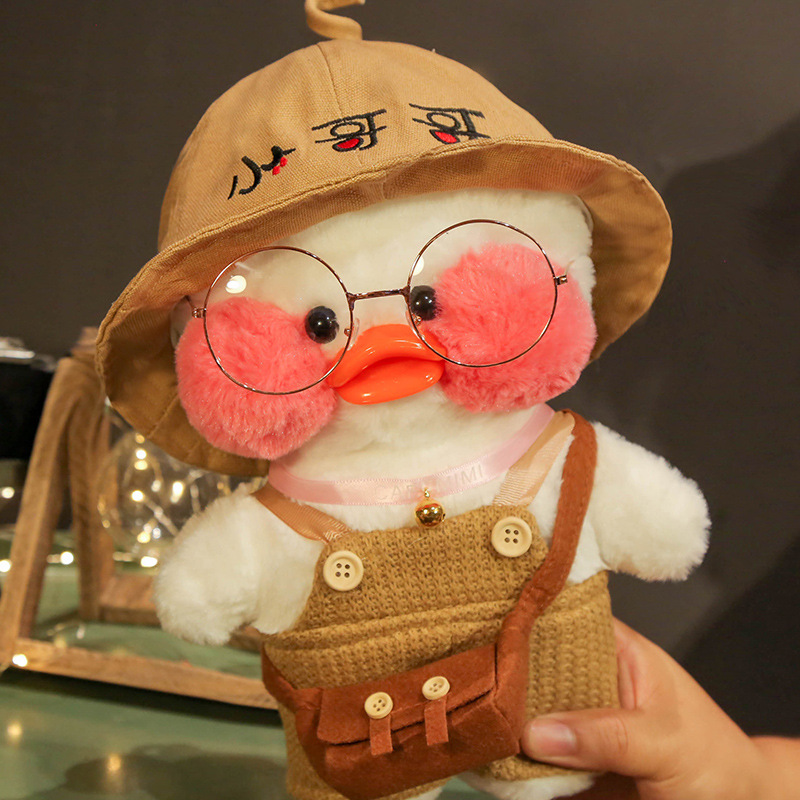 Picture of White ins Cyber Celebrity Hyaluronic Acid Duck Little Yellow Duck Plush Toy Hand Warming Pillow Doll Birthday Gift
