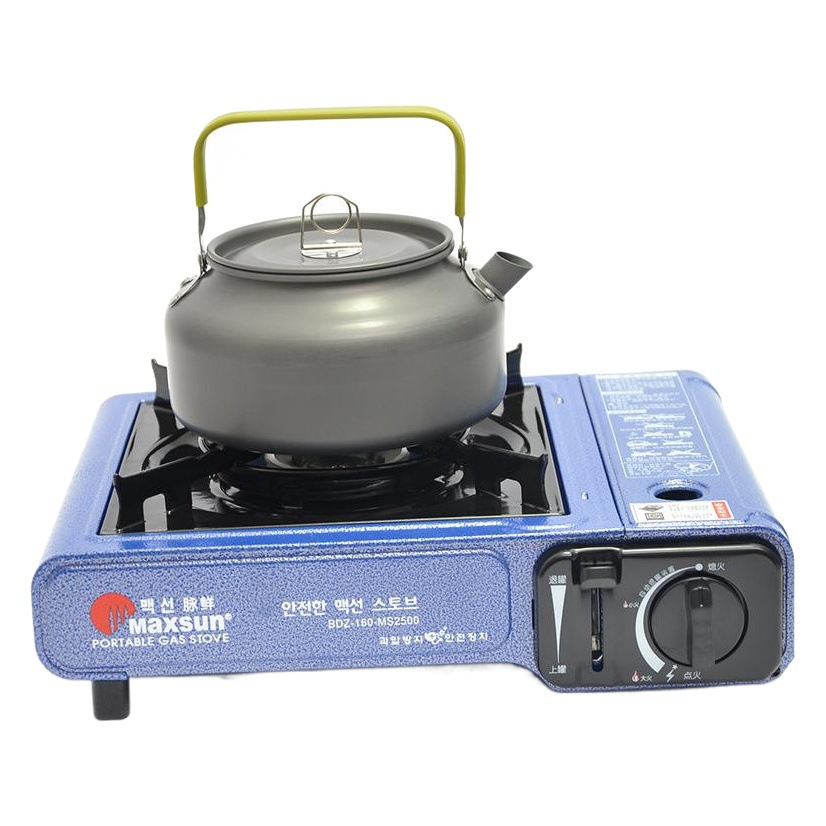 Outdoor Mountain Climbing Fishing Portable Coffee Pot Teapot Camping Picnic Field Fired Wood Kettle 1.2L Tableware