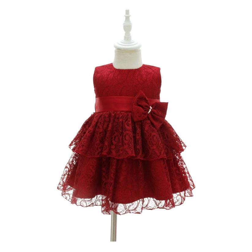 Maiqi 2017 New Girl Baby Baby First Birthday Full Moon Wine Wedding Dress Princess Dress