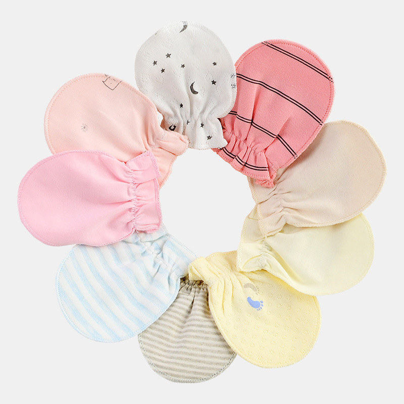 Picture of Newborn Anti-scratch Small Gloves Cotton Baby Newborn Baby Gloves Warm Bite Spring, Autumn, Winter, Summer 0-3