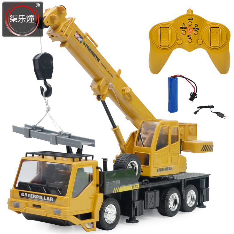 Picture of Oohai remote control engineering truck crane rechargeable remote control lifting simulation engineering crane children's toy model