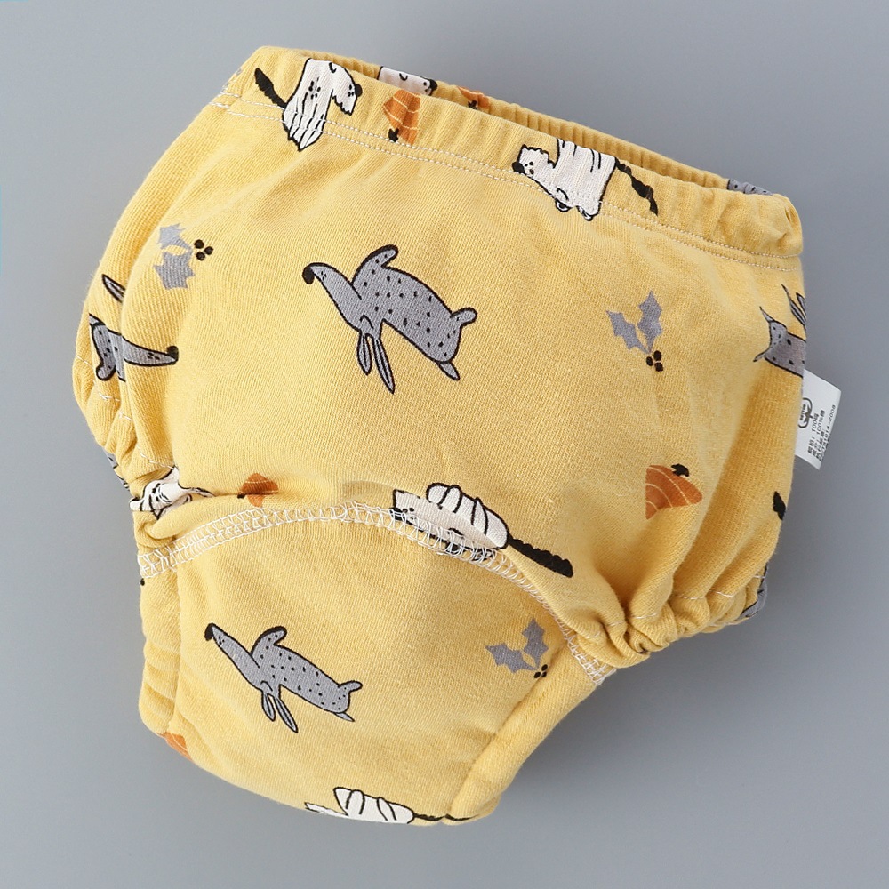 Picture of Baby Training Pants Washable 6-Layer Gauze Diaper Bag Learning Pants Baby Cloth Diaper Pants Breathable Diaper Pants Spring and Summer