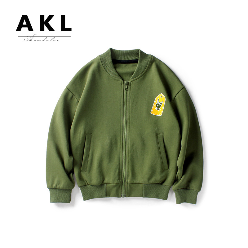 Picture of Spring and Autumn Korean Style New Children's Jacket Coat, Trendy Baseball Jacket for Older Children, Boys' Jacket Children's Outerwear