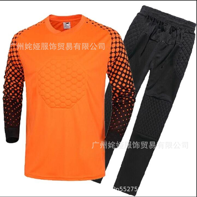 Picture of 018 Adult/Child Soccer Goalkeeper Clothing suit Thickened Goalkeeper Clothing Goalkeeper Long Shorts Jersey Longmen