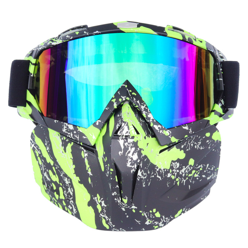 Picture of in stock cross-country motorcycle goggles adult new ski glasses detachable Harley goggles mask goggles