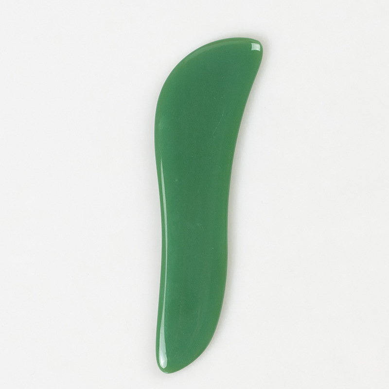 Picture of Green Synthetic Jade Scraping Massage Board Beauty Pulling Stick Beauty Salon Home Face Face Eye Whole Body