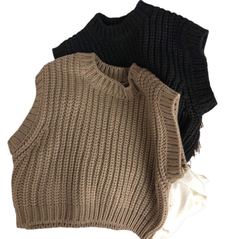 Picture of Artistic Mori South Korea children's thick stripe thickened wool vest pullover sweater boys and girls sleeveless vest fashion